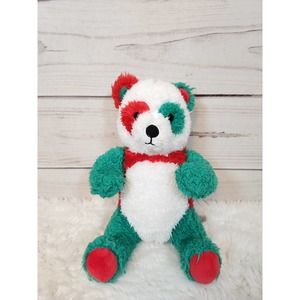 Build A Bear Workshop Green White Plush Solid‎ Holiday Panda 11" Stuffed Animals